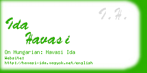 ida havasi business card